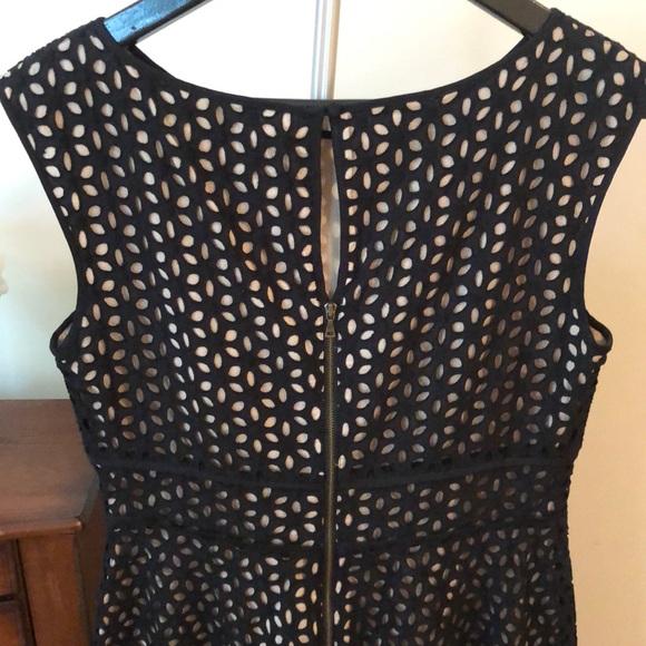 Ann Taylor Loft Black Fit & Flare Cocktail Dress - Picture 4 of 6